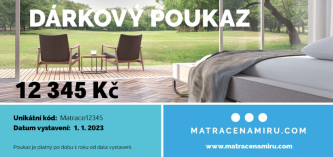 Dárkový elektronický poukaz na matraci na míru