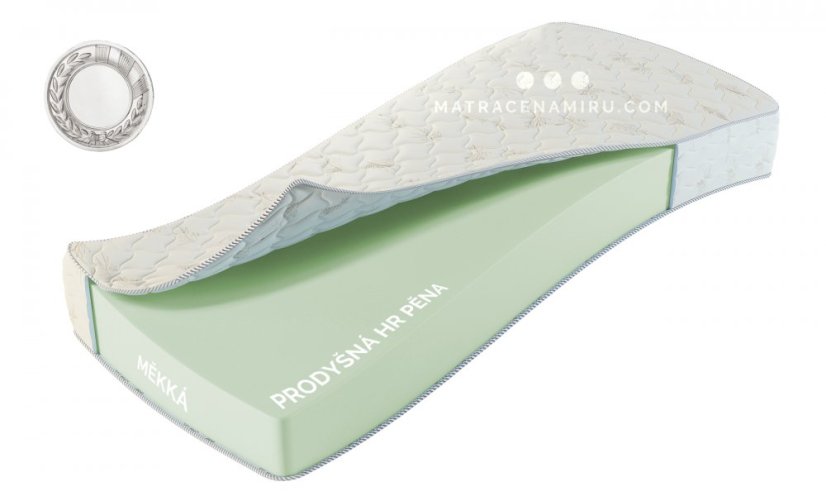Kvalitní matrace Silver s potahem Atlanta - Délka matrace: 190 cm, Šířka matrace: 70 cm, Výška matrace - by měla přesahovat rám postele alespoň o 5 cm.: Vlastní rozměr - napište do Poznámky na konci objednávky