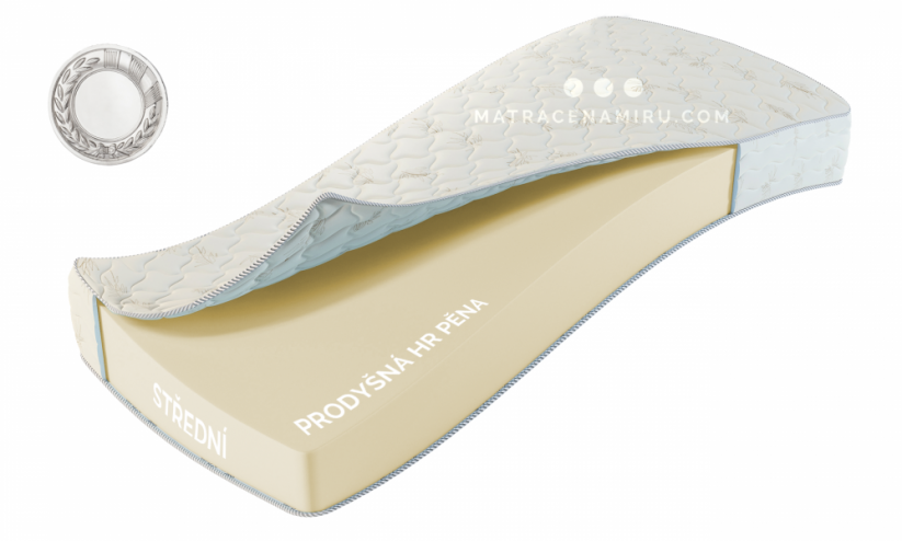 Kvalitní matrace Silver s potahem Boston - Délka matrace: 190 cm, Šířka matrace: 90 cm - nejčastější, Výška matrace - by měla přesahovat rám postele alespoň o 5 cm.: 16 cm