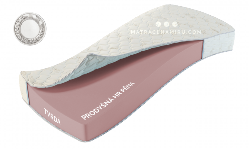 Kvalitní matrace Silver s potahem Boston - Délka matrace: 200 cm - nejčastější, Šířka matrace: Vlastní rozměr - napište do Poznámky na konci objednávky, Výška matrace - by měla přesahovat rám postele alespoň o 5 cm.: 16 cm