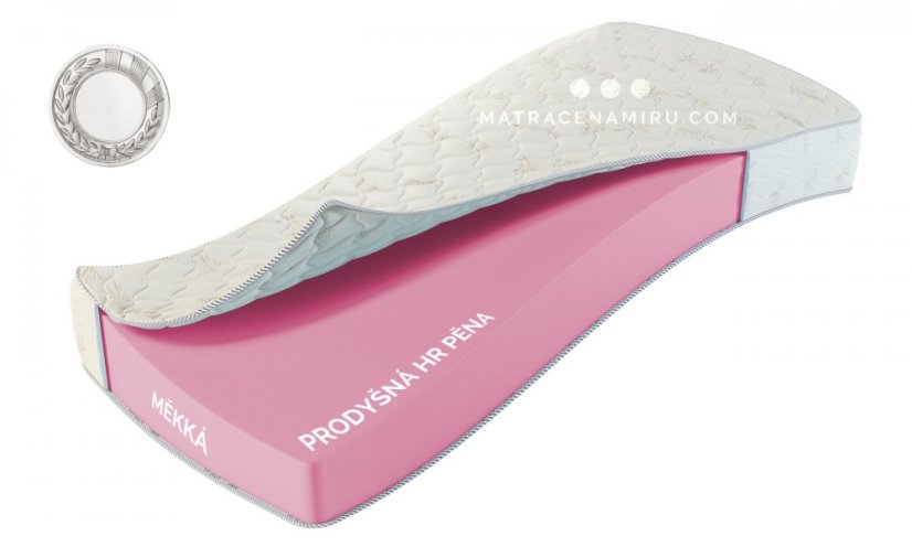 Kvalitní matrace Silver s potahem Boston - Délka matrace: 195 cm, Šířka matrace: 70 cm, Výška matrace - by měla přesahovat rám postele alespoň o 5 cm.: Vlastní rozměr - napište do Poznámky na konci objednávky